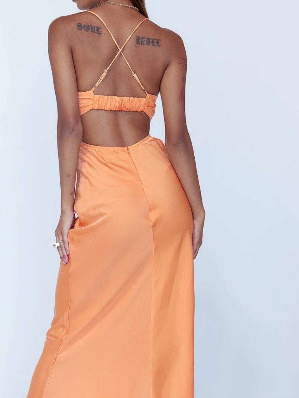 Giselle Midi Dress Orange